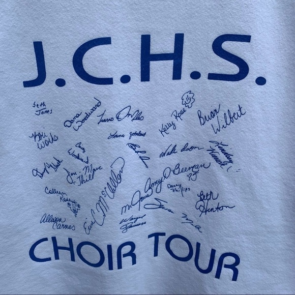 Vintage New York High School Choir Tour Class Trip 1995 Crewneck Sweatshirt - Picture 8 of 8